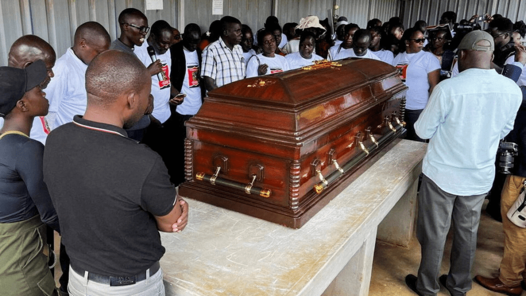 Slain Ugandan Olympian Rebecca Cheptegei buried with full military honours