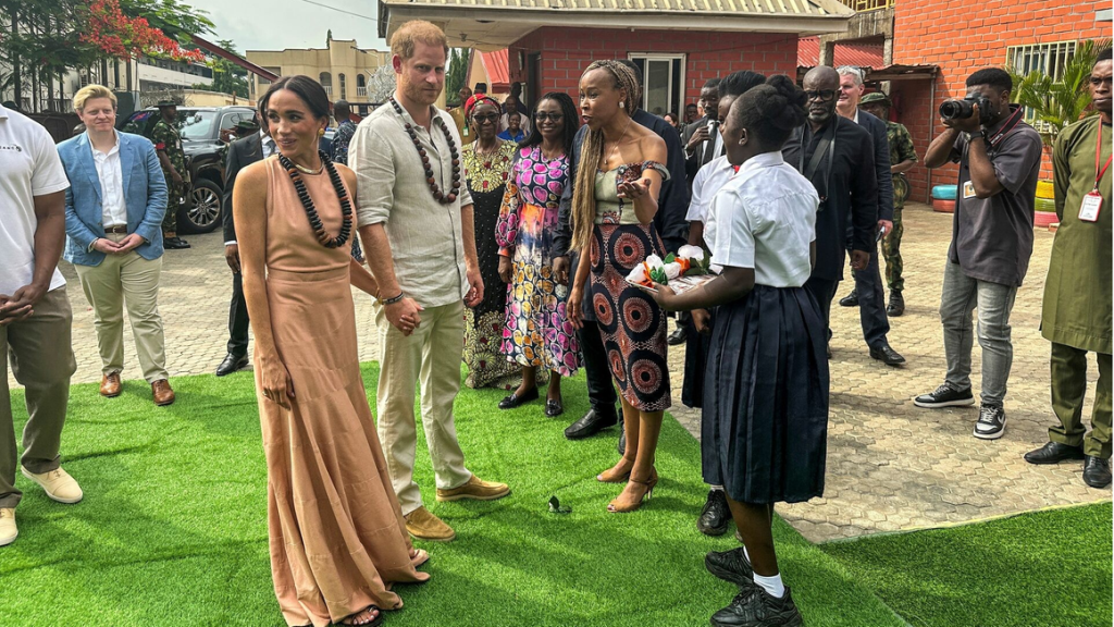 Britain's Prince Harry and his wife Meghan on Friday attended an inaugural mental health summit at a school run by a local non-profit linked to their foundation in Nigeria's capital Abuja, as they kicked off their first trip to Africa's most populous nation. The couple were invited to Nigeria by the chief of defence staff. At Lightway Academy, run by a non-profit supported by their Archewell Foundation, Harry and Meghan were received with wild cheers and serenaded by dancers and singers. And it was time to talk about mental health, which carries deep-rooted stigma in conservative Nigeria. Read: Africa stares at severe child, adolescent mental health services gap "Too many people don't want to talk about it 'cause it's invisible. It's something in our mind that we can't see. It's not like a broken leg, it's not like a broken wrist," said Harry. Related King Charles III King Charles diagnosed with cancer harry Prince Harry to testify against British tabloid publisher Advertisement "Every single person in this room, the youngest, the oldest, every single person has mental health. So therefore, you have to look after yourself to be able to look after other people," Harry said, adding that "there is no shame" to acknowledge it. Meghan said they were honoured to make their first visit to Nigeria and urged the students not to suffer in silence. "Just make sure that you are taking care of yourselves and that begins with your mental health by really talking about whatever's coming up for you," she said. Prince Harry and Meghan Visit Nigeria for Inaugural Mental Health Summit